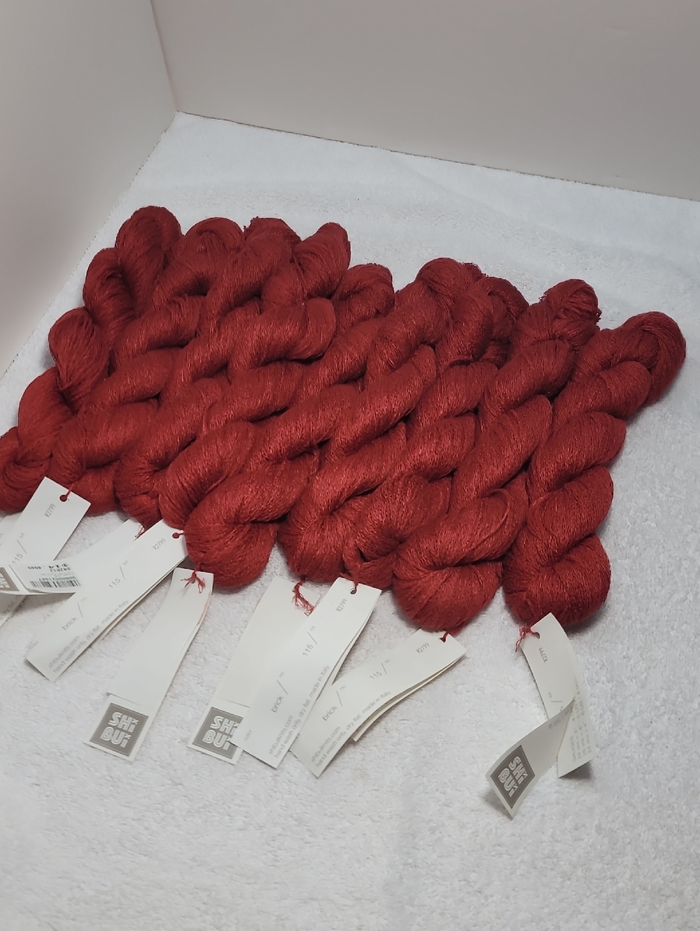 Shibui Brick Red Linen - Lot of 9 Skeins - NWT